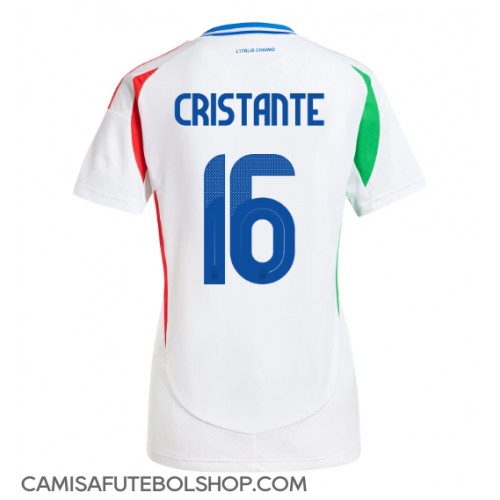 Camisa de time de futebol Itália Bryan Cristante #16 Replicas 2º Equipamento Feminina Europeu 2024 Manga Curta